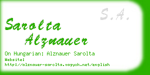 sarolta alznauer business card